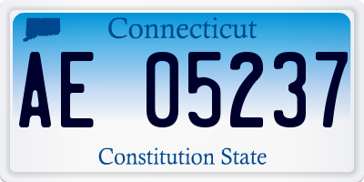 CT license plate AE05237