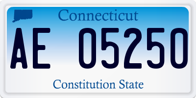 CT license plate AE05250