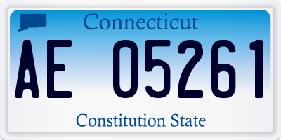 CT license plate AE05261