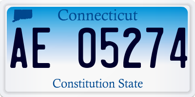 CT license plate AE05274
