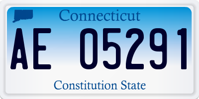CT license plate AE05291