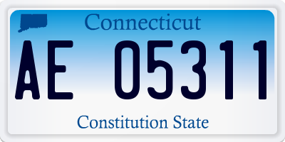 CT license plate AE05311