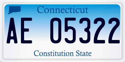 CT license plate AE05322