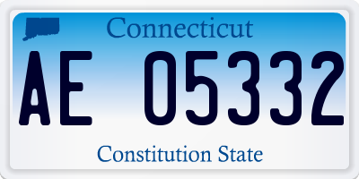 CT license plate AE05332