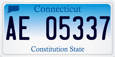 CT license plate AE05337