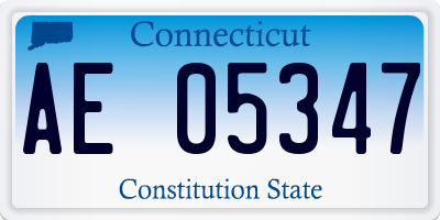 CT license plate AE05347