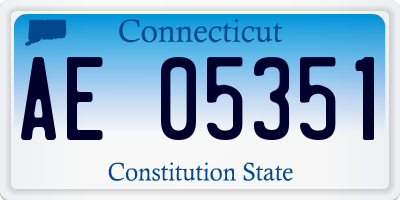 CT license plate AE05351