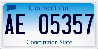 CT license plate AE05357