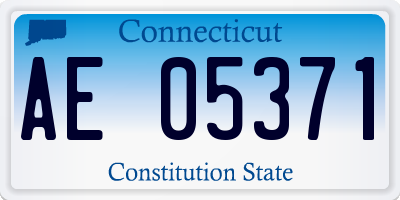 CT license plate AE05371