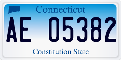 CT license plate AE05382