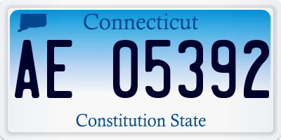 CT license plate AE05392