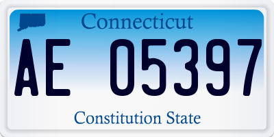 CT license plate AE05397