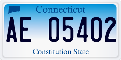CT license plate AE05402