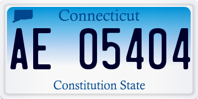 CT license plate AE05404