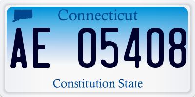 CT license plate AE05408