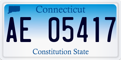 CT license plate AE05417