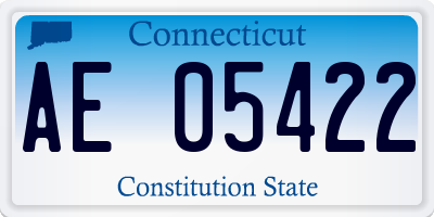CT license plate AE05422