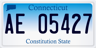 CT license plate AE05427