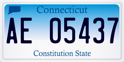 CT license plate AE05437