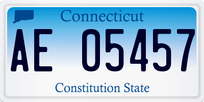 CT license plate AE05457