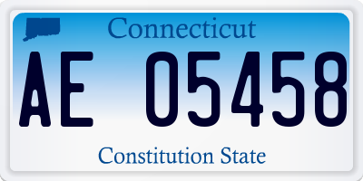 CT license plate AE05458