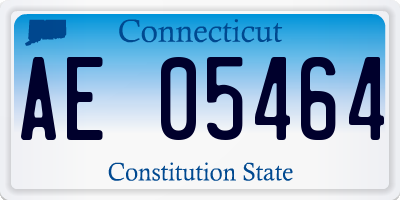 CT license plate AE05464