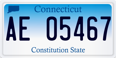 CT license plate AE05467