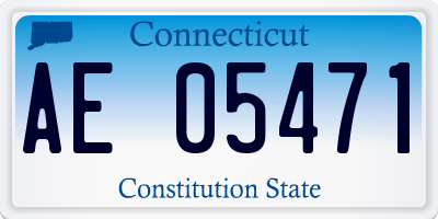 CT license plate AE05471