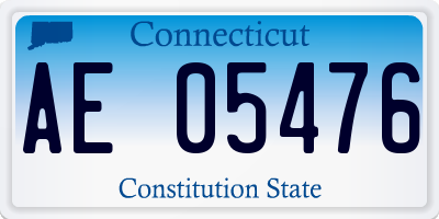 CT license plate AE05476