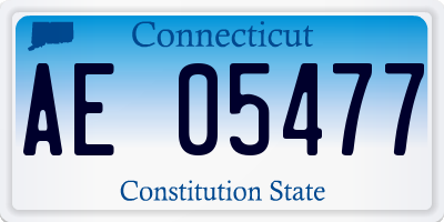 CT license plate AE05477