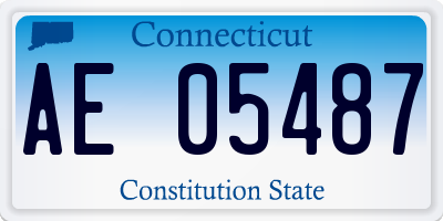 CT license plate AE05487