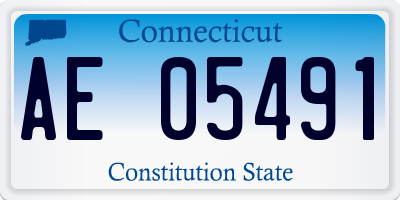 CT license plate AE05491