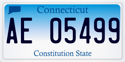 CT license plate AE05499
