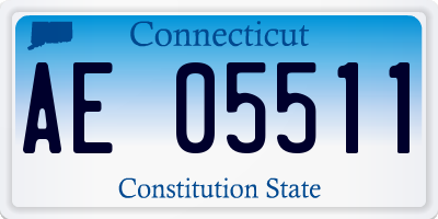 CT license plate AE05511