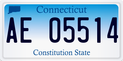 CT license plate AE05514