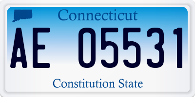 CT license plate AE05531