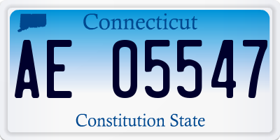 CT license plate AE05547