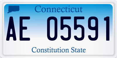 CT license plate AE05591