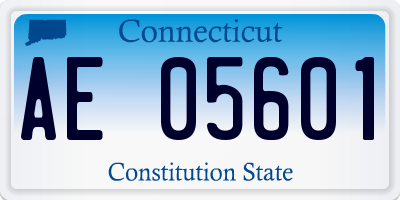 CT license plate AE05601