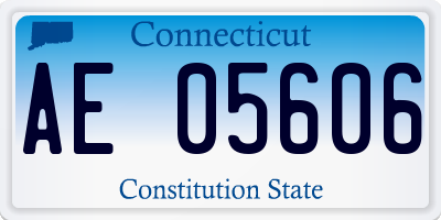 CT license plate AE05606