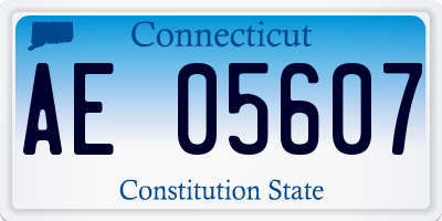 CT license plate AE05607