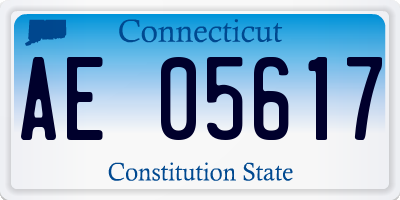 CT license plate AE05617
