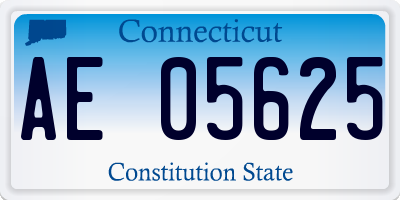 CT license plate AE05625