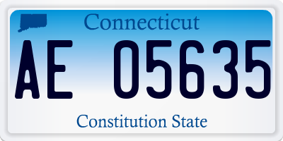 CT license plate AE05635
