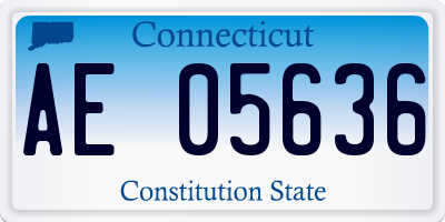CT license plate AE05636