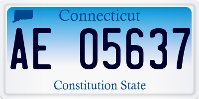 CT license plate AE05637