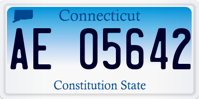 CT license plate AE05642