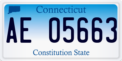 CT license plate AE05663