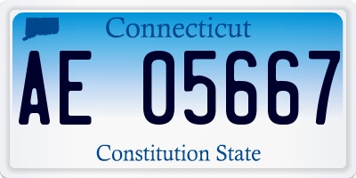 CT license plate AE05667