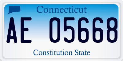 CT license plate AE05668